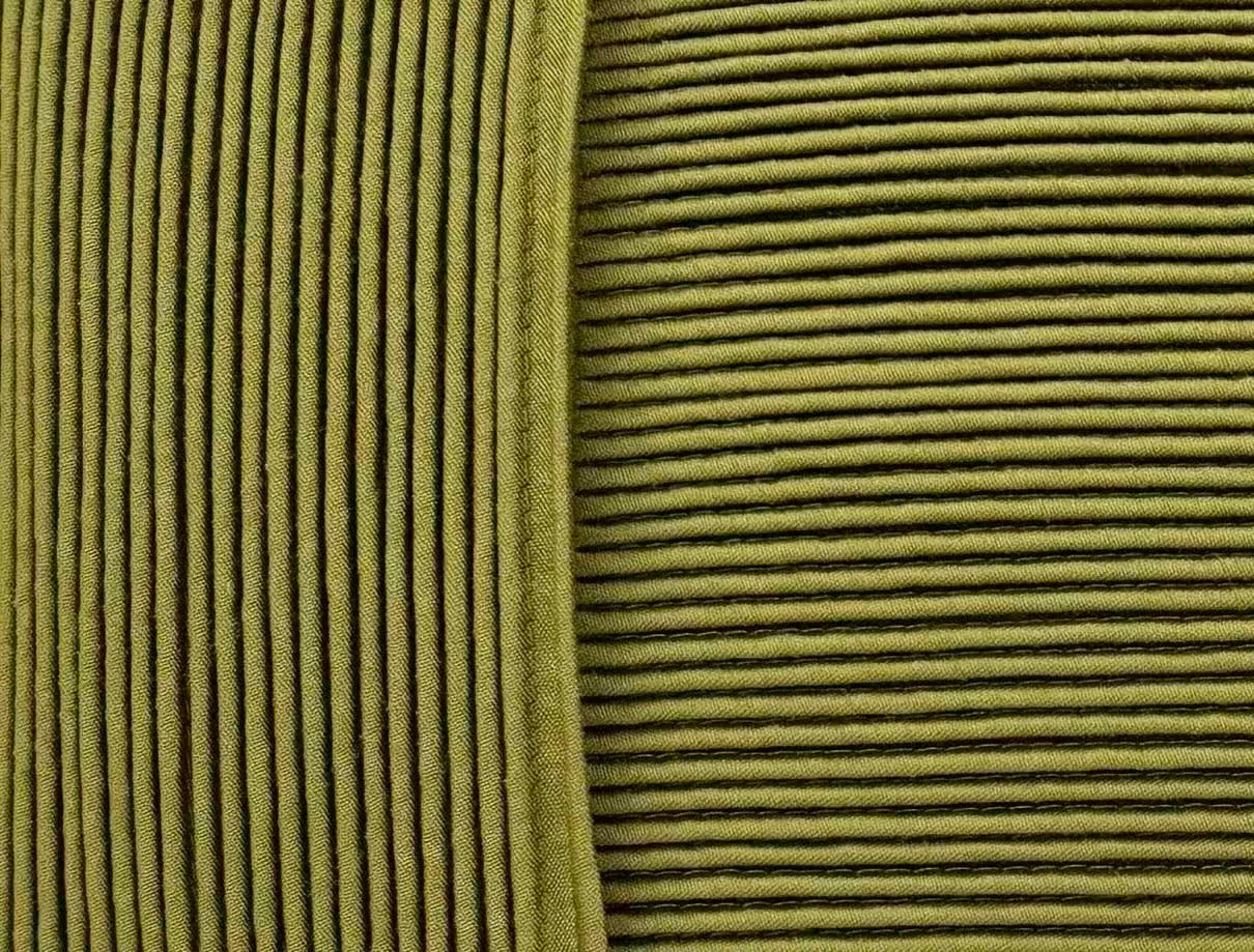 Hand-Pleated Faux Silk Throw Pillow Cover, 14x20 Inch Beige, Sage Pillow Cover (No Insert Included)