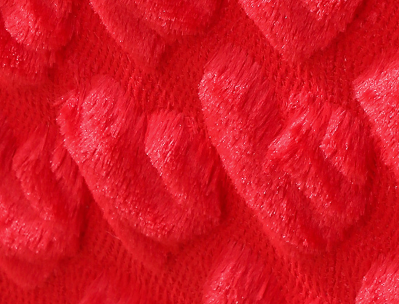 Valentine's Day Plush Faux Rabbit Fur Table Runner, Heart Embroidery Design, Romantic Table Decor for Valentine’s Dinner, Anniversary, Wedding, 2 Sizes: 13x72" & 13x90" (Red/Pink/Cream)