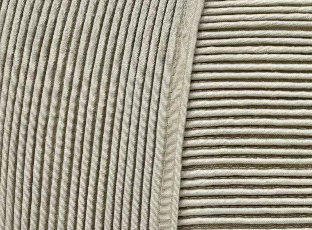 Hand-Pleated Faux Silk Throw Pillow Cover, 14x20 Inch Beige, Sage Pillow Cover (No Insert Included)