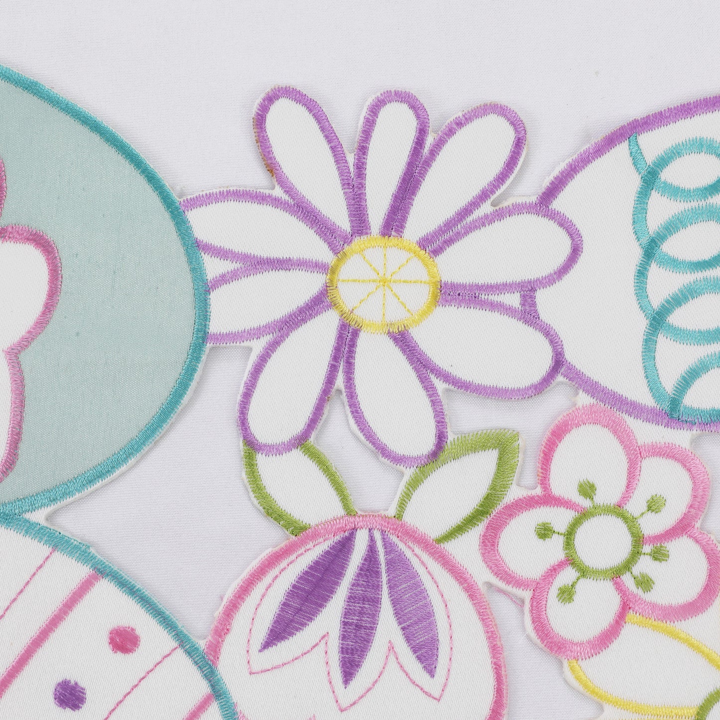 Easter Embroidered Table Runner - Bunny & Egg Floral Decor for Spring Dinner Table (13x72 Inches)